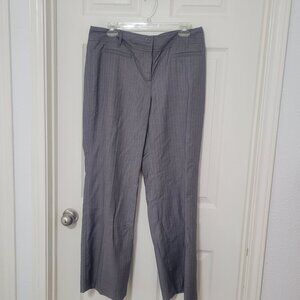 Ann Taylor Gray Pinstripe Wide Leg Size 10 Ladies Pants